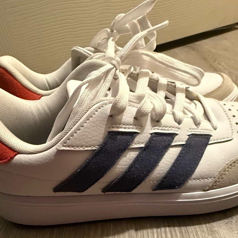 Adidas White and Navy Sneakers